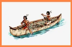 Schéma native americans Canoë